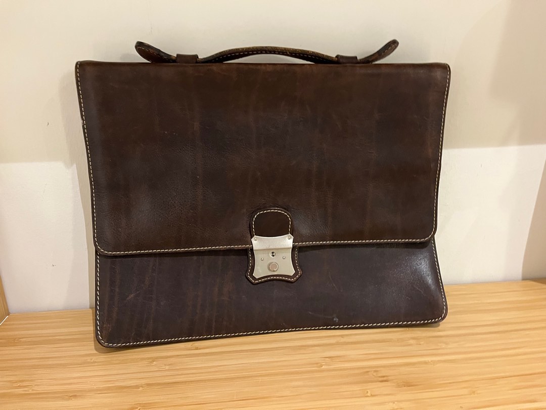 Leather Briefcase made in Germany, Men's Fashion, Bags, Briefcases on