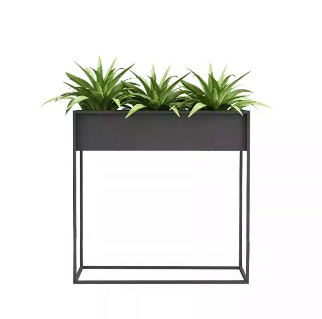 Long Rectangular Planter Box Metal, Furniture & Home Living, Outdoor