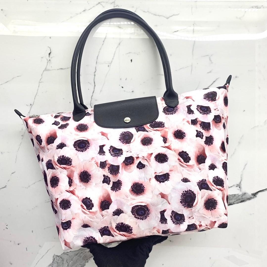 LONGCHAMP PINK NYLON FLOWER TOTE BAG 227014982