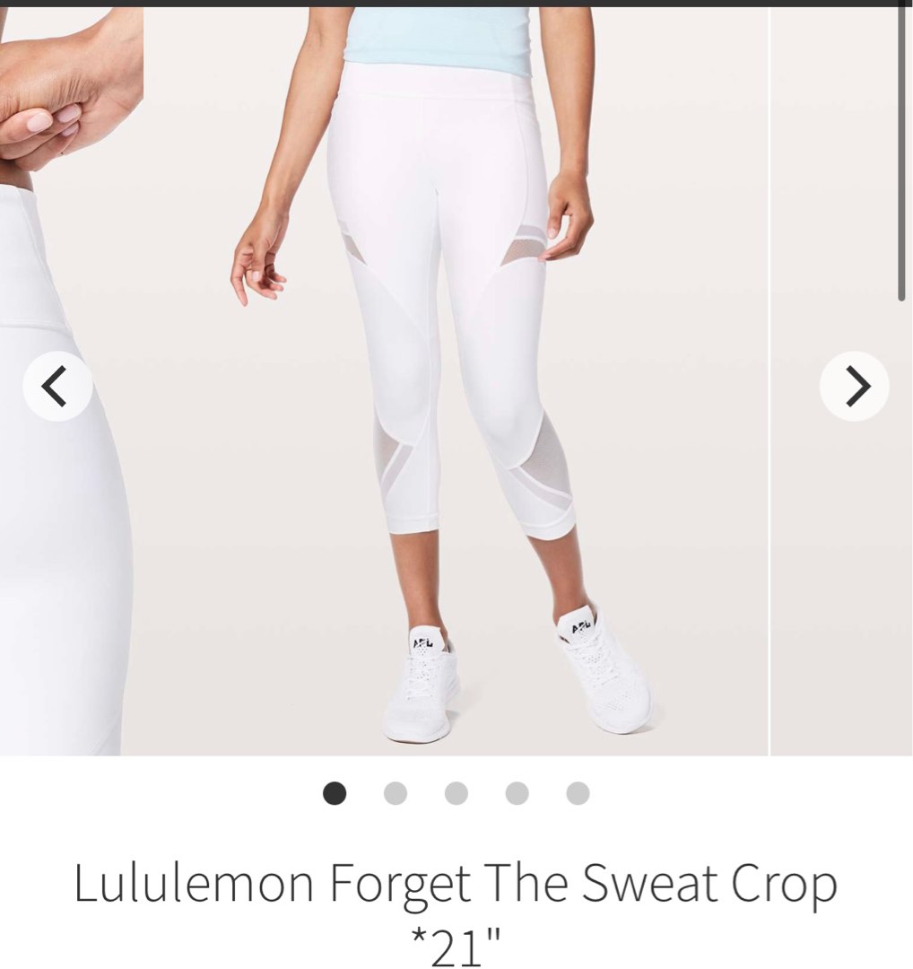 White mesh top lululemon leggings