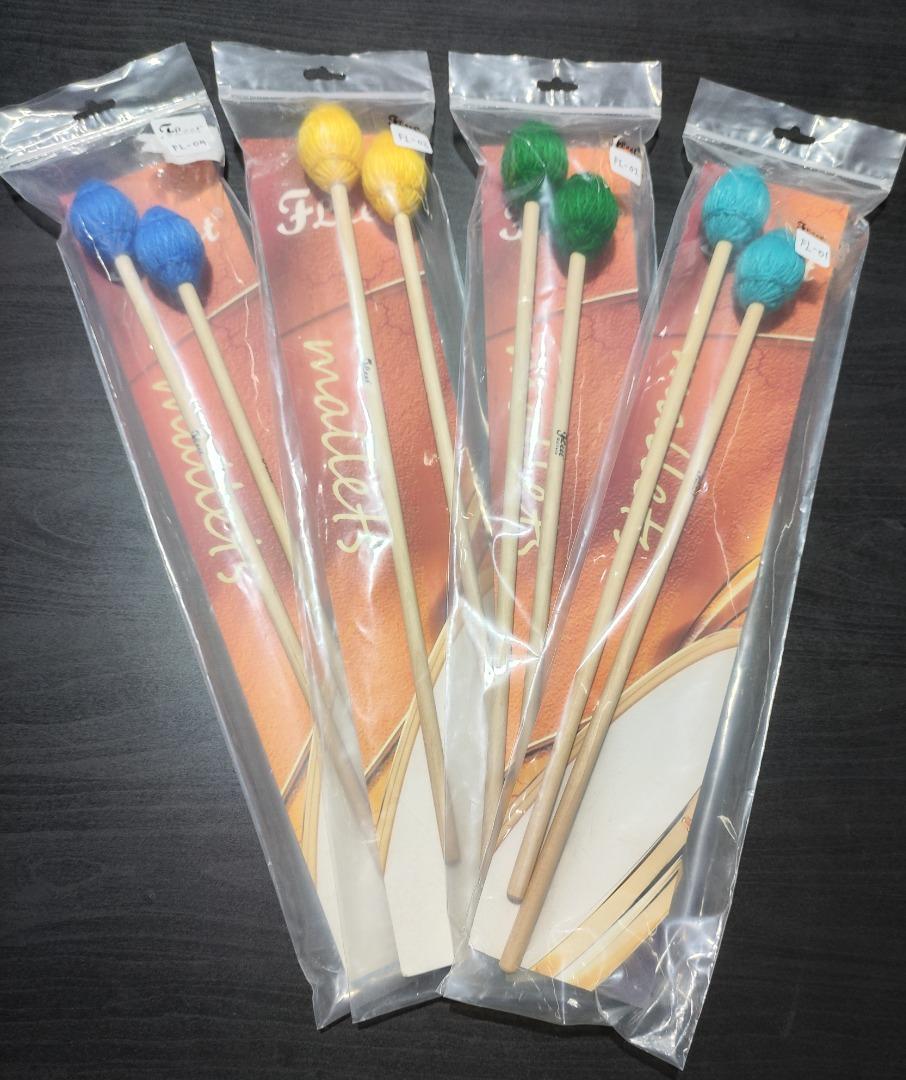 Marimba Mallets (Category: Music Accessories) located in Singapore. Submitted by jianyinmusic (Listing ID 1181874113, Image 3). Description: Marimba/Vibraphone Mallet (FL-03) Brand/Model: Fleet FL-03 Hardness: Medium Color: Yellow Length: 40cm Handle Material: Maple Location: Woodlands Primz Bizhub, #08-45 Address: 21 Woodlands Close, Singapore 737854.