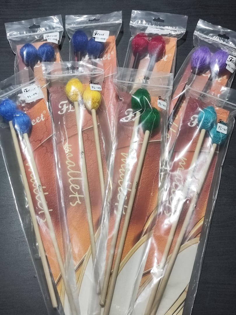 Marimba Mallets (Category: Music Accessories) located in Singapore. Submitted by jianyinmusic (Listing ID 1181874113, Image 4). Description: Marimba/Vibraphone Mallet (FL-03) Brand/Model: Fleet FL-03 Hardness: Medium Color: Yellow Length: 40cm Handle Material: Maple Location: Woodlands Primz Bizhub, #08-45 Address: 21 Woodlands Close, Singapore 737854.