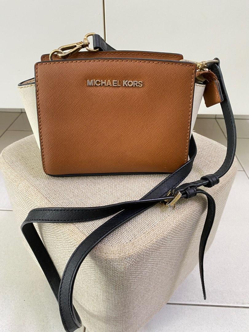 Michael Kors Selma Mini Saffiano Leather Messenger, Luxury, Bags