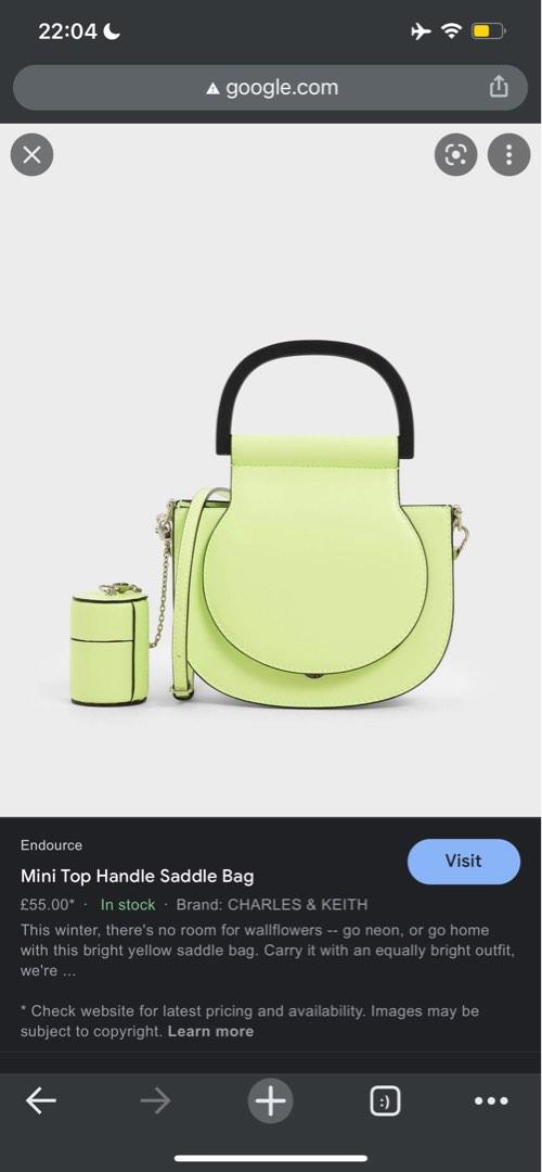 Mini Top Handle Saddle Bag Charles and Keith, Women's Fashion, Bags