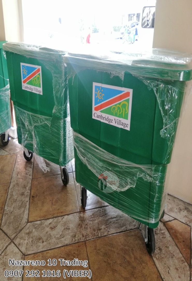 Mobile bin trash bin w/wheels 660liters 286, Furniture & Home Living