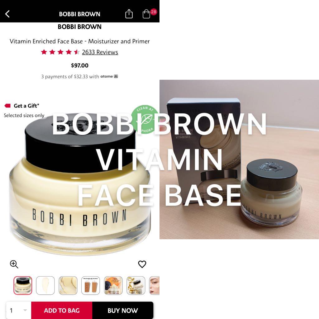 New! BOBBI BROWN Vitamin enriched face base primer and moisturiser