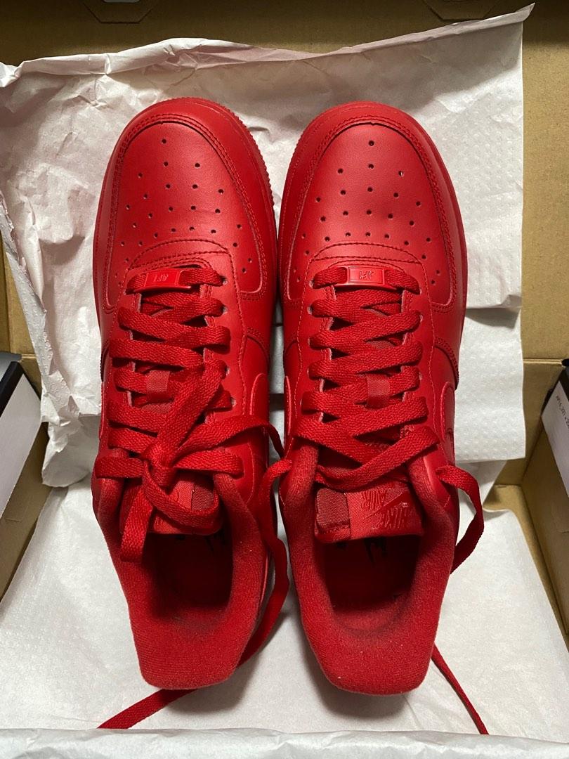 Red nike air best sale force 1 lv8
