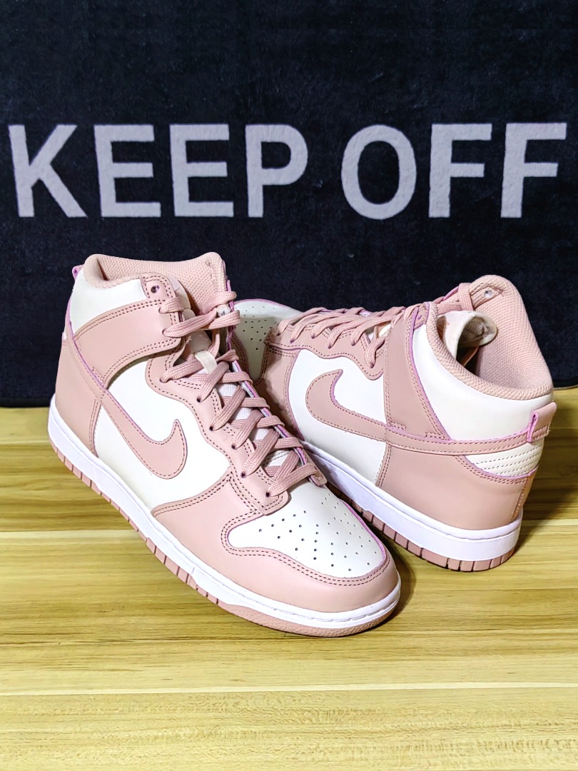 Nike Dunk High W PINK OXFORD, Women's Fashion, Footwear, Sneakers