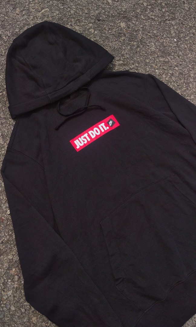 Nike jdi box logo hoodie Men s Fashion Tops Sets Hoodies on