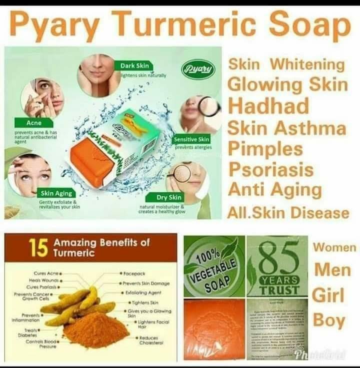 ORIGINAL PYARY TURMERIC SOAP (Ayurvedic), Beauty & Personal Care, Bath