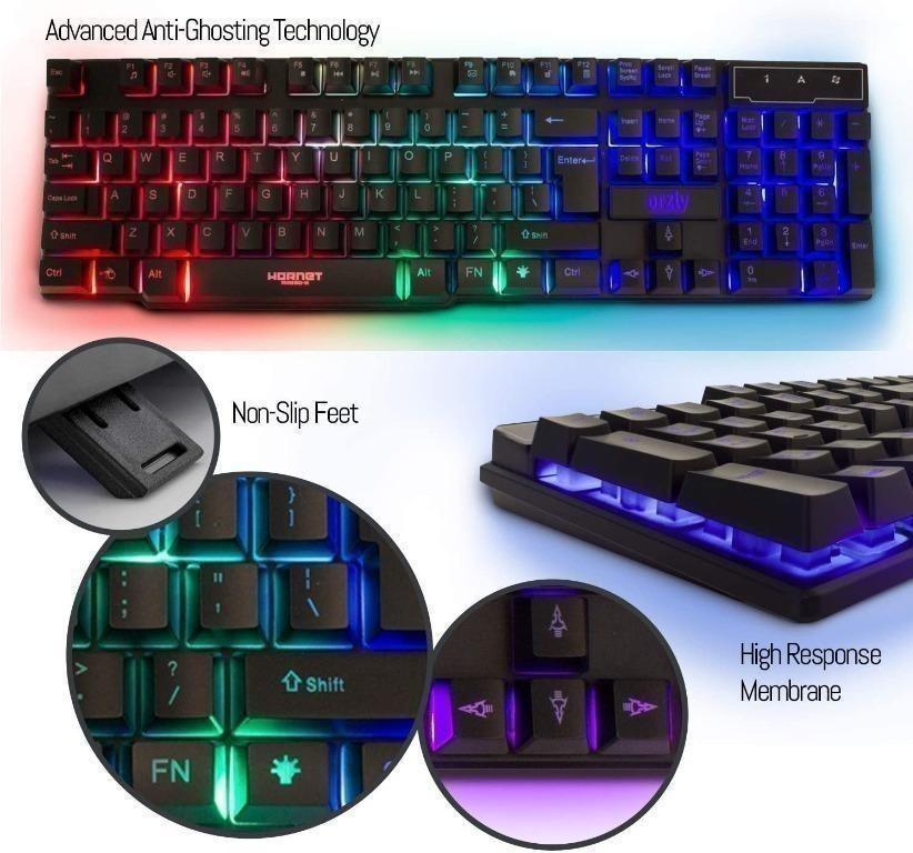ORZLY RX250 HORNET RGB Gaming Keyboard RGB Mouse Mouse Pad Gaming 