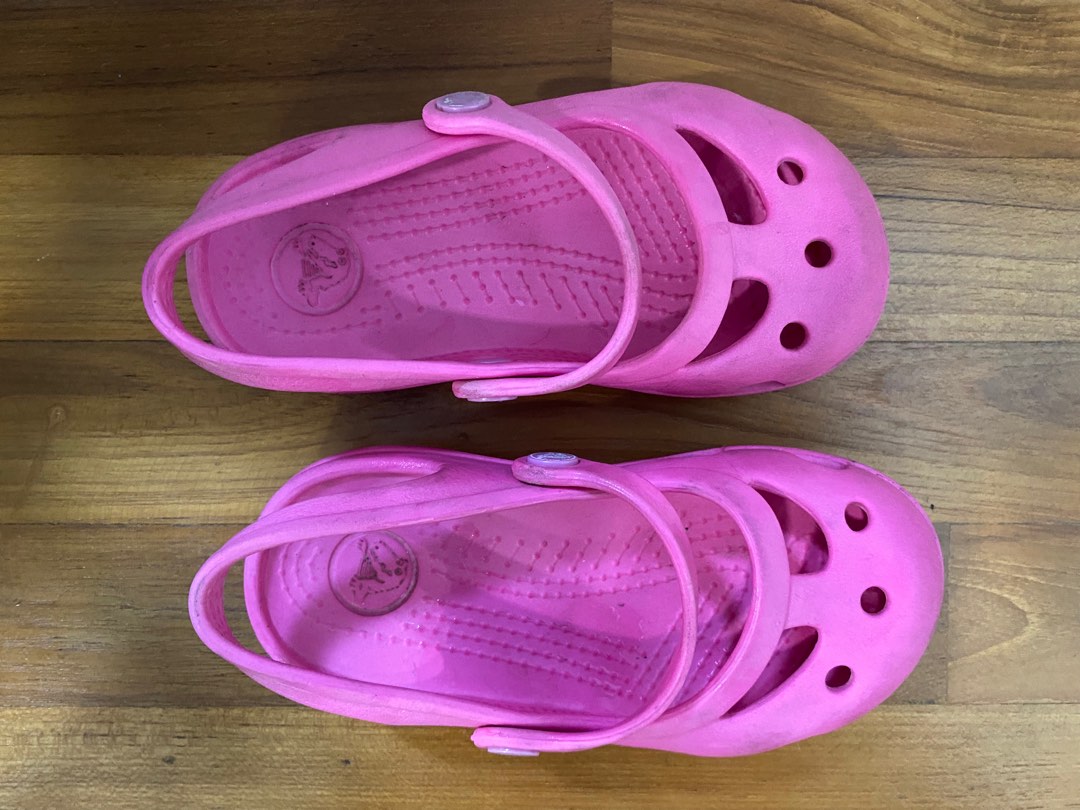 Pink Girl Crocs C8 Babies Kids Babies Kids Fashion on Carousell