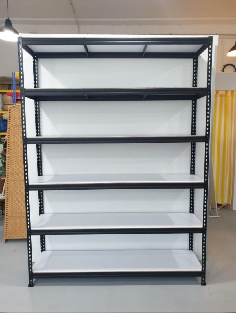 Premium Black Metal Boltless Rack, BTO, HDB, Offices Warehouse Rack ...