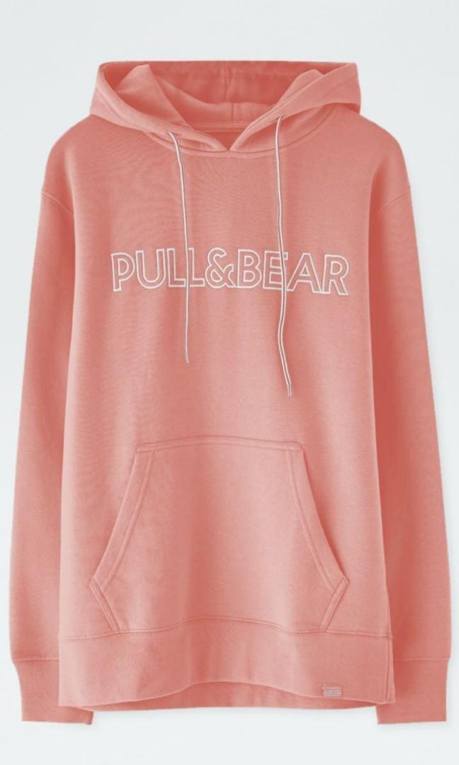 Pink pull and bear hoodie new arrivals