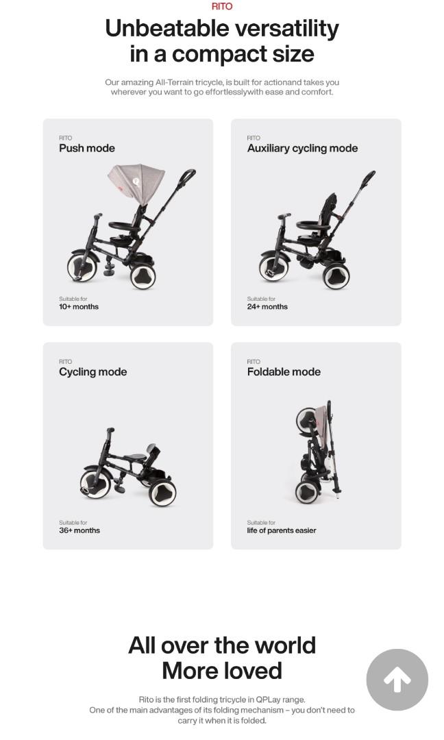 Qplay Rito Kids Foldable Trike