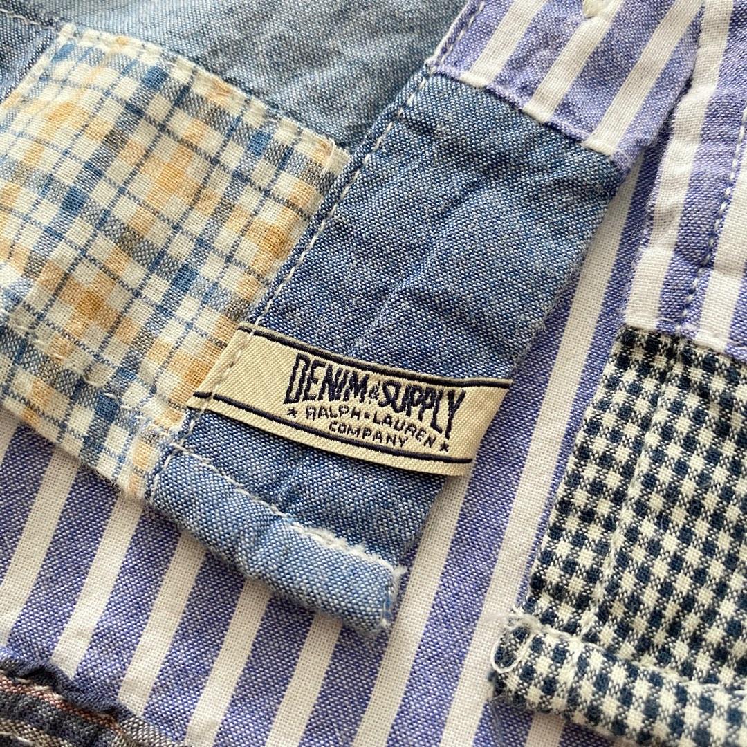 Ralph Lauren Denim Supply Patchwork Shirt, Men's Fashion, Tops