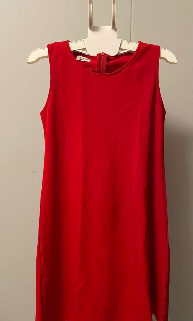 Red midi dress, Women's Fashion, Dresses & Sets, Dresses on Carousell