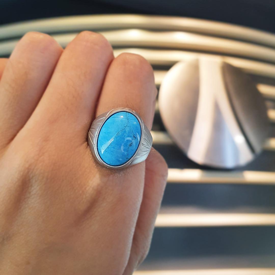Gents ring sales style with stone
