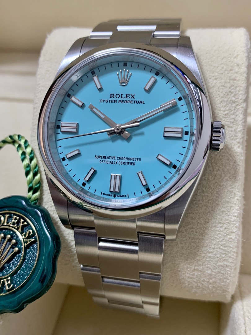 Rolex Tiffany Blue OP36, Luxury, Watches on Carousell