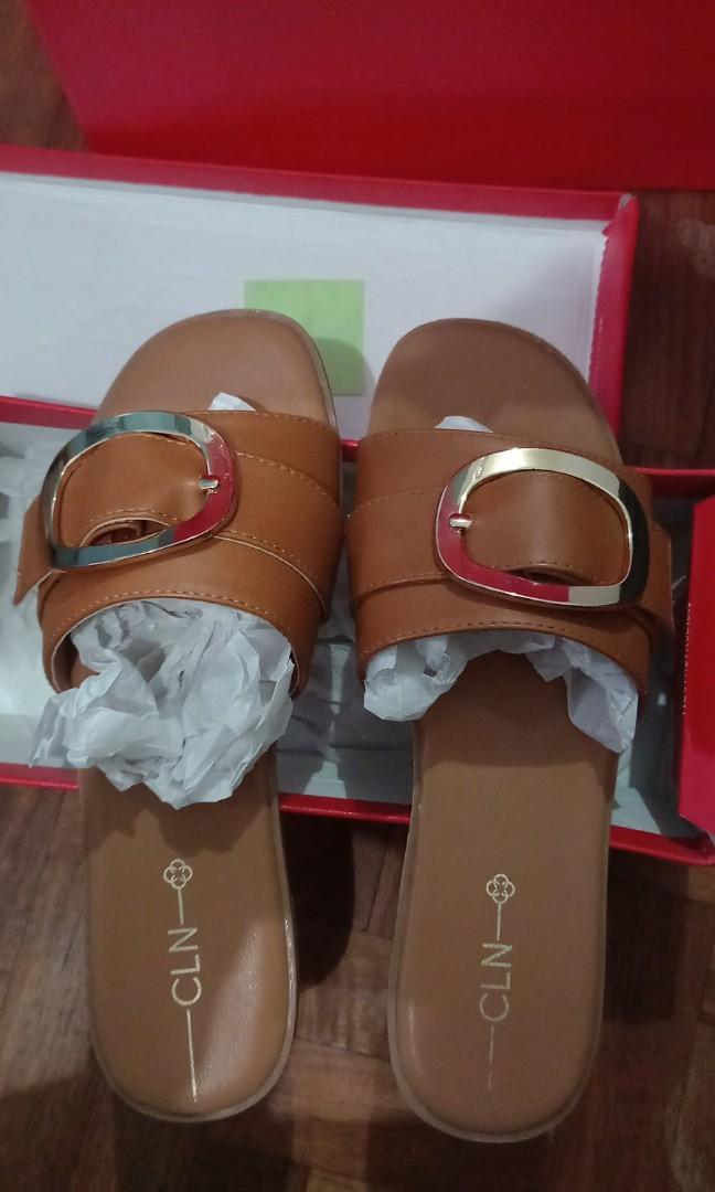 Celine Leather Brown Sandals 17 G Mercier 38 NWOT