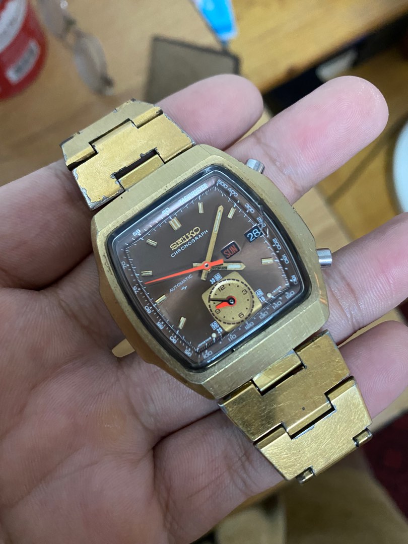 Seiko 7016-5020 monaco tank gold, Men's Fashion, Watches & Accessories,  Watches on Carousell