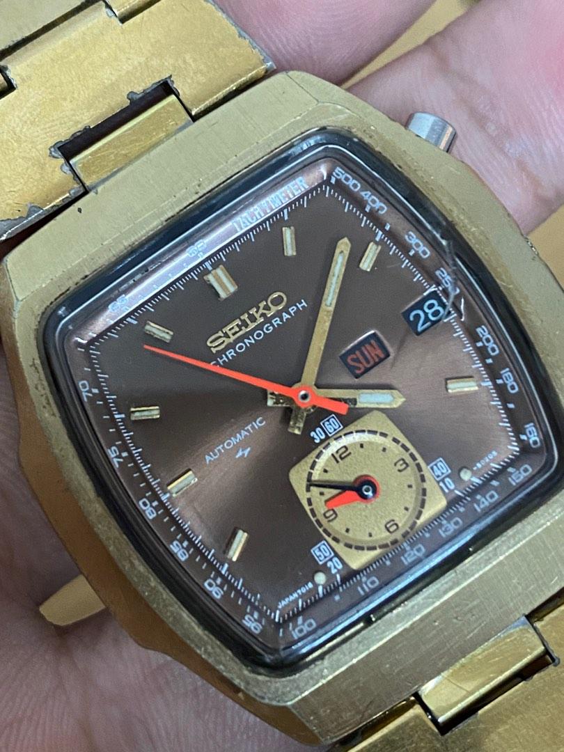 Seiko 7016-5020 monaco tank gold, Men's Fashion, Watches & Accessories,  Watches on Carousell