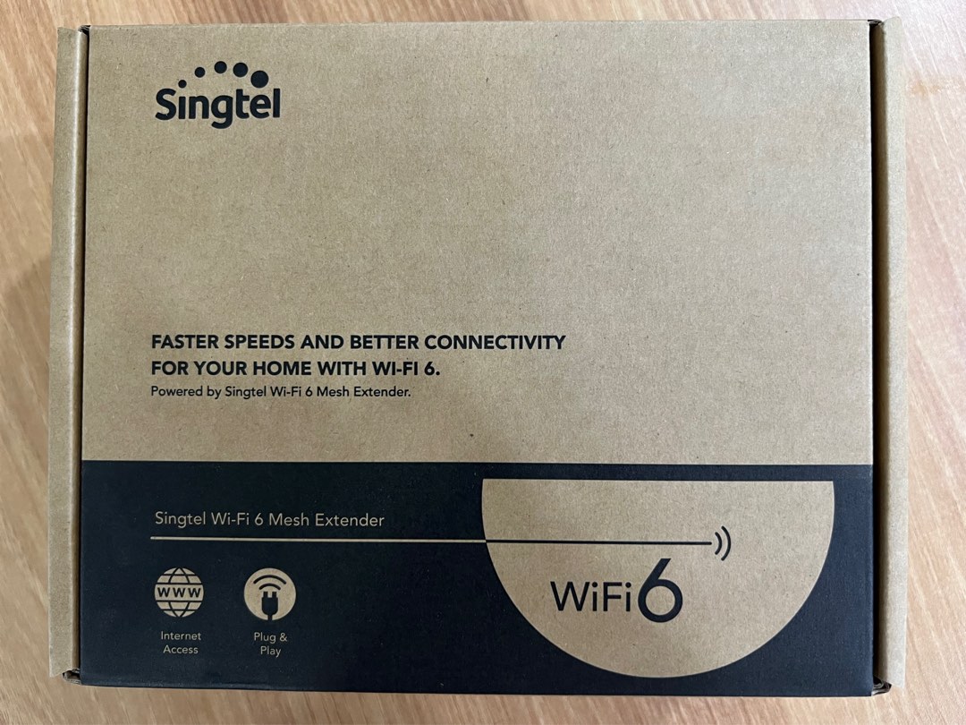 Singtel wifi6 mesh extender, Computers & Tech, Parts & Accessories, Networking on Carousell