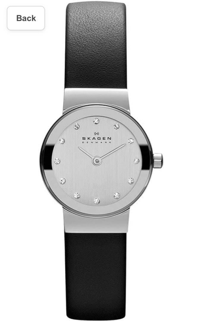 Skagen Freja Lille Midnight Leather Watch Women s Fashion