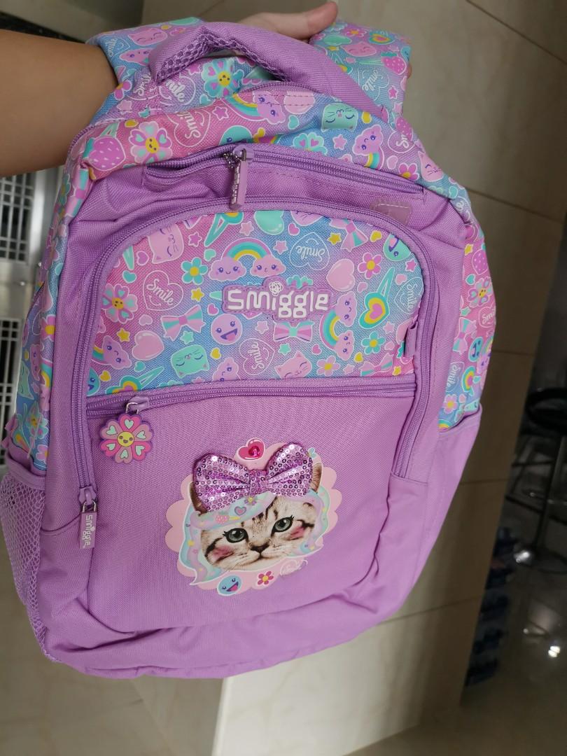 Smiggle backpack cat, Babies & Kids, Babies & Kids Fashion on Carousell