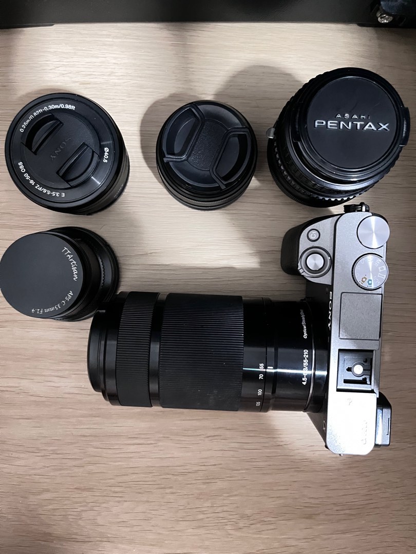 Sony A6000 , w/ 5 Lens Beginner’s pack, Photography, Cameras on Carousell