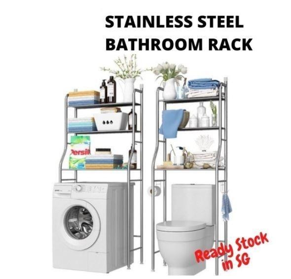 Stainless Steel Bathroom Rack Washing Machine Rack, Furniture & Home