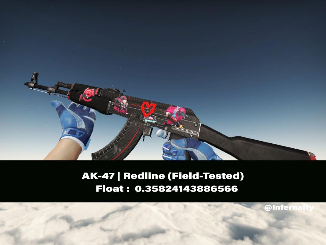 (STICKERS WORTH 60+) AK47 Redline FT CSGO SKINS KNIVES, Video Gaming
