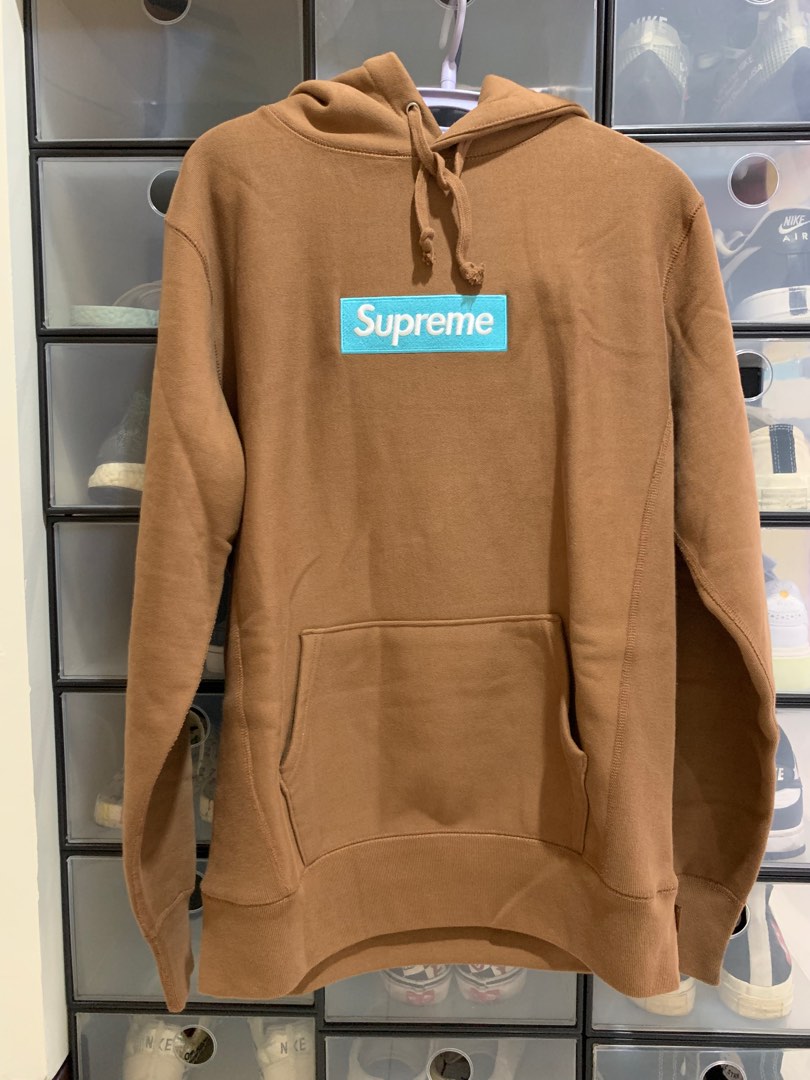 Supreme on sale hoodie brown