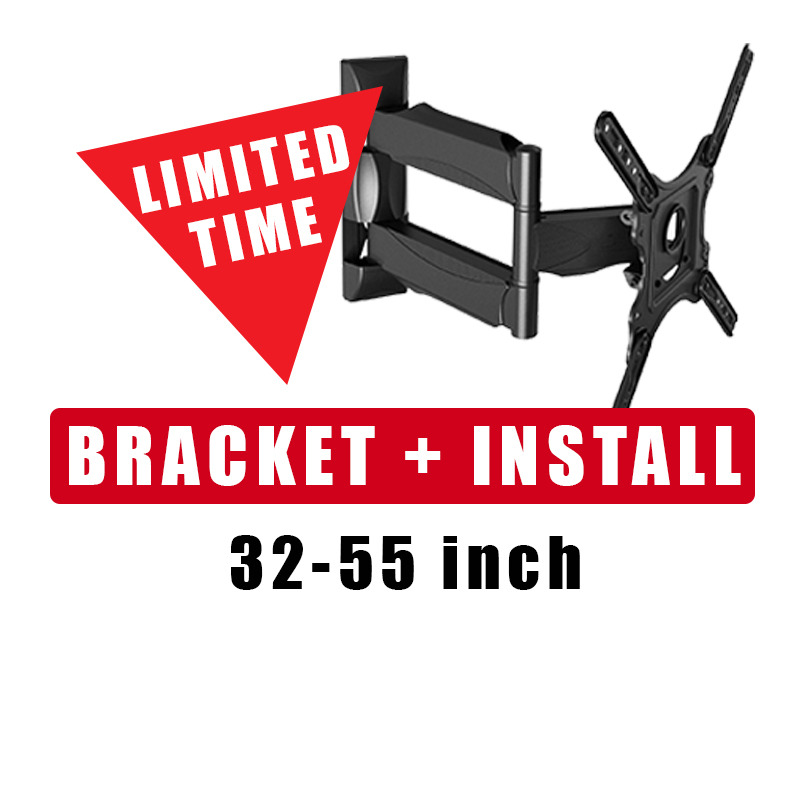 Swivel tilt TV wall mount bracket left right with installation package