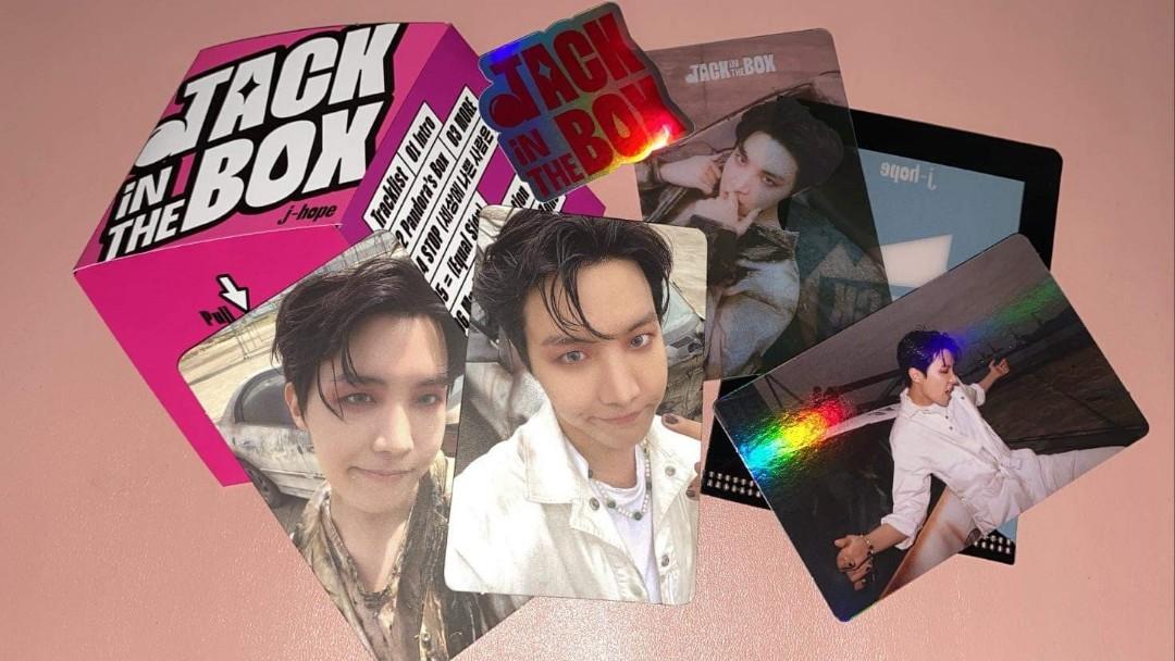 Unsealed Jack in the box with weverse POB (Category: CDs & DVDs) located in Marikina City. Submitted by declutterkpcloset (Listing ID 1181789915, Image 1). Description: Unsealed Jack in the Box album 4PCs in total. (2 weverse POB + PC A + PC B) digicode is not included as I already scanned it..