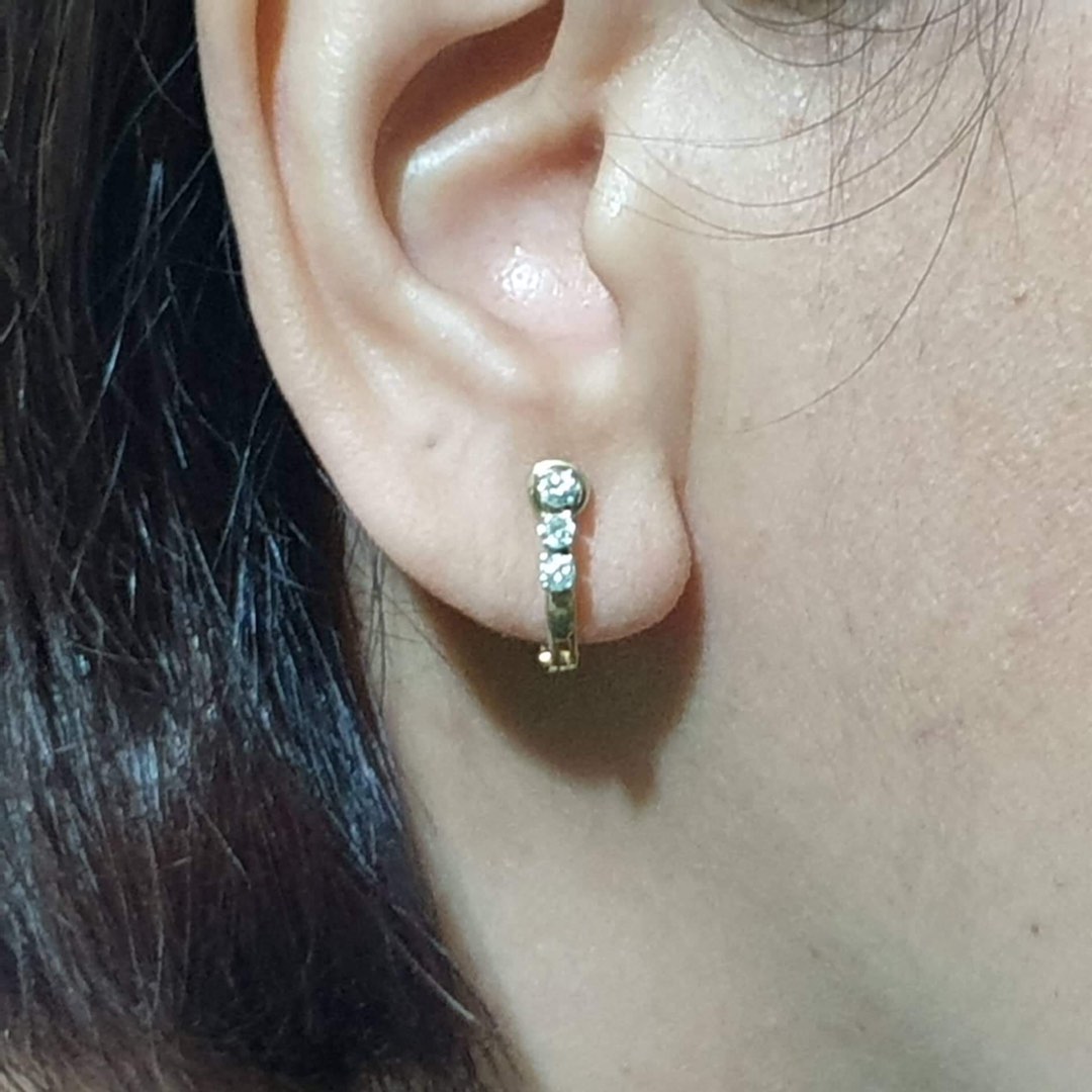 Vintage 14k Diamond Clip Earrings Women s Fashion Jewelry