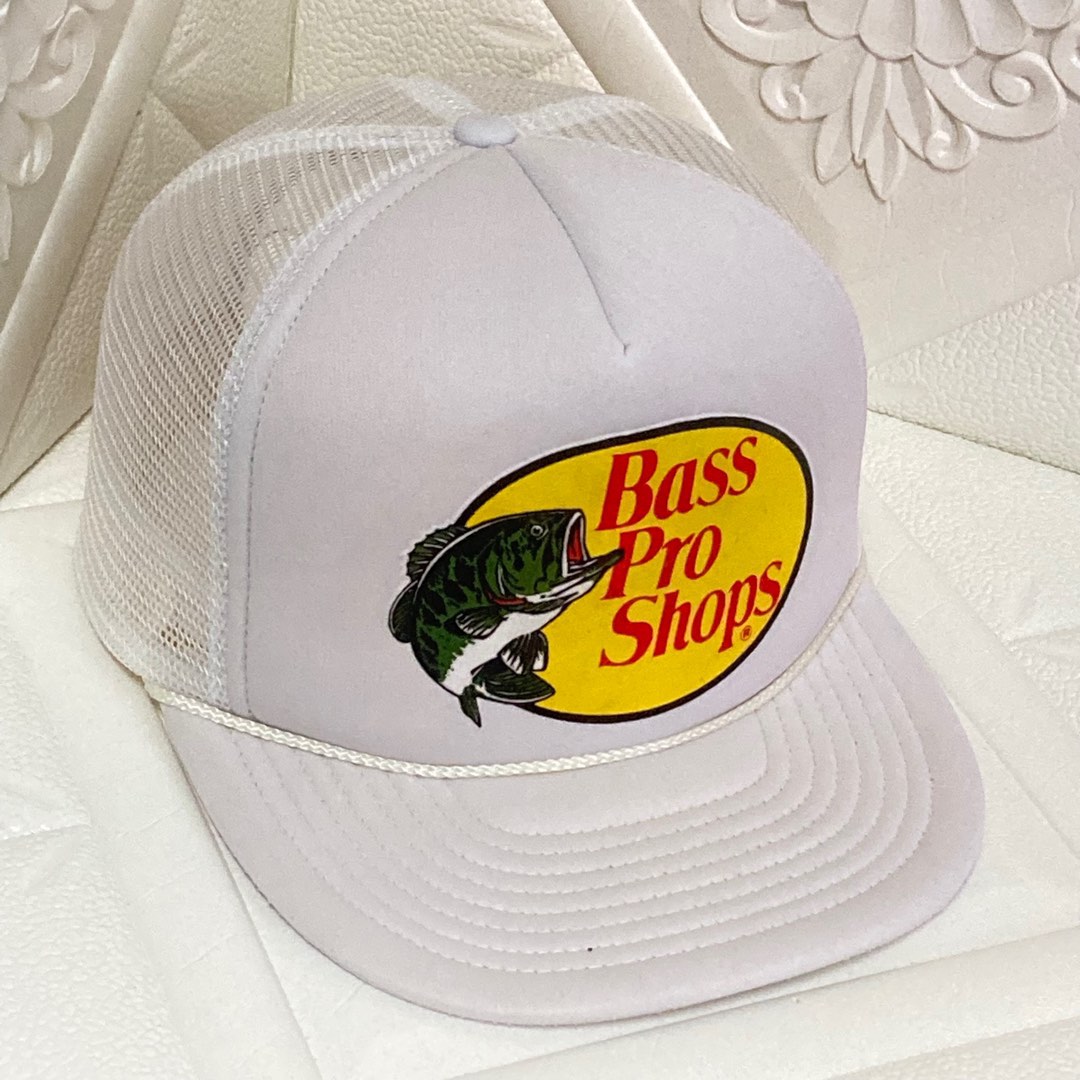 Vintage Bass Pro Shops fishing Trucker Cap Hat Topi Pancing, Men's