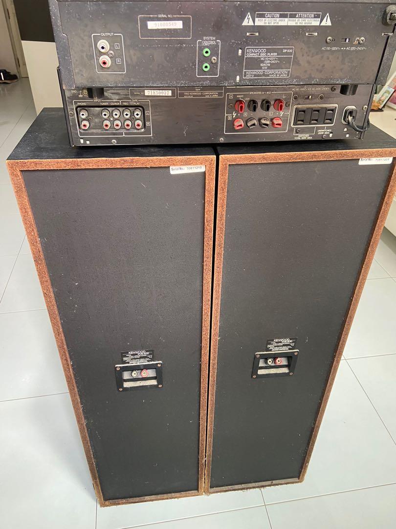 Vintage Kenwood Speakers, Amplifier and CD Player, Audio, Soundbars