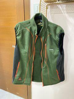 Vintage Olive Green and Orange Wool Vest
