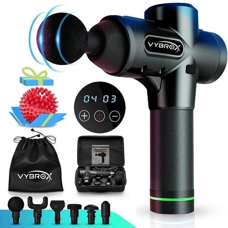 VYBROX Handheld Deep Tissue Muscle Massage Gun 20 Speeds LCD