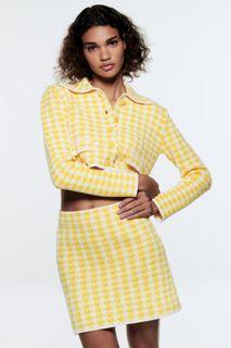 ZARA BNWT HOUNDSTOOTH CARDIGAN & SKIRT