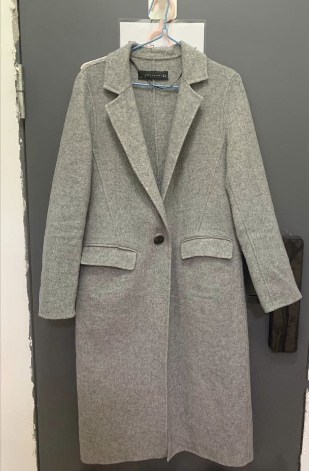 Zara grey coat womens online