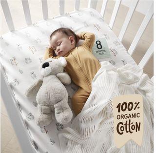 100% Organic Cotton Fitted Cot Sheets
