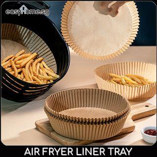 Air Fryer Disposable Square Paper Liner 100pcs, Air Fryer Liners Square Paper - Non-Stick Airfryer Liners for Baking 6.7 Inches - Natural, Size