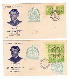 1941 Jose Rizal First Issue Vintage Stamps