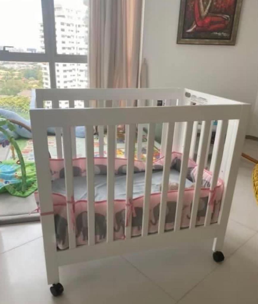 Babyletto Origami Folding MiniCrib, Babies & Kids, Baby Nursery & Kids