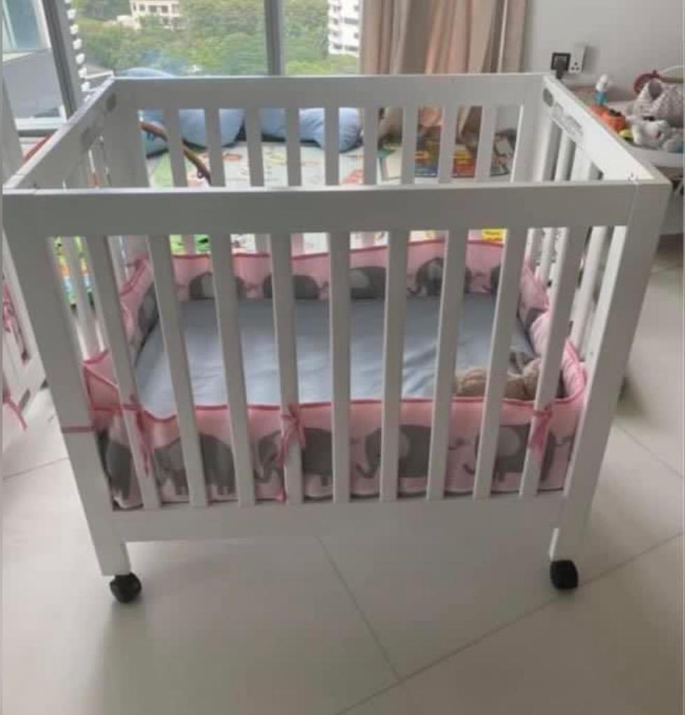 Babyletto Origami Folding MiniCrib, Babies & Kids, Baby Nursery & Kids