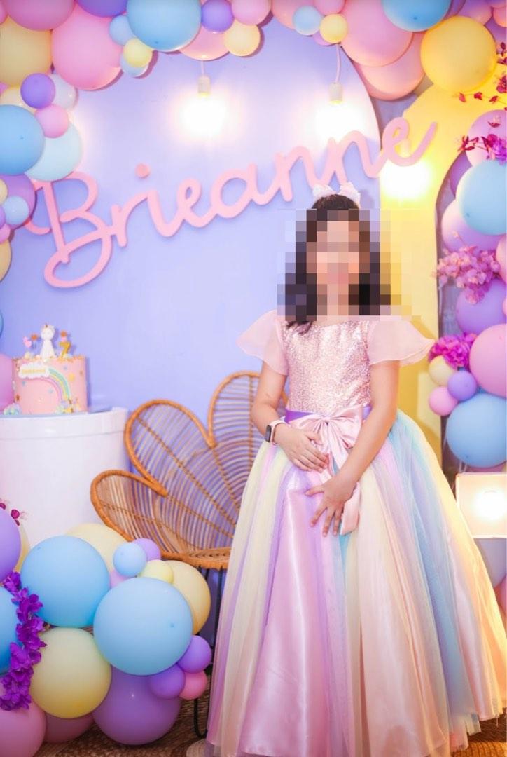 Unicorn gown shop for 7th birthday
