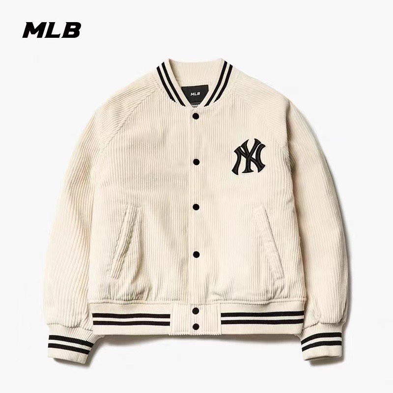 韓國預訂 2款選 MLB 刺繡logo 棒球外套, 男裝, 外套及戶外衣服 - Carousell