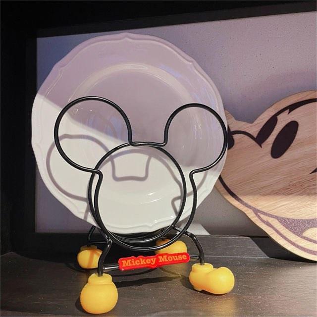 Disney Mickey Mouse Kitchen Organizer Pot Lid Rack Stainless Steel Spoon Holder Pot Lid Shelf Cooking Dish Rack Pan Cover Stand